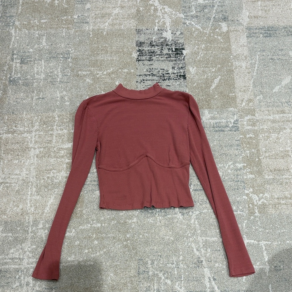 Dynamite Ribbed Long Sleeve Top